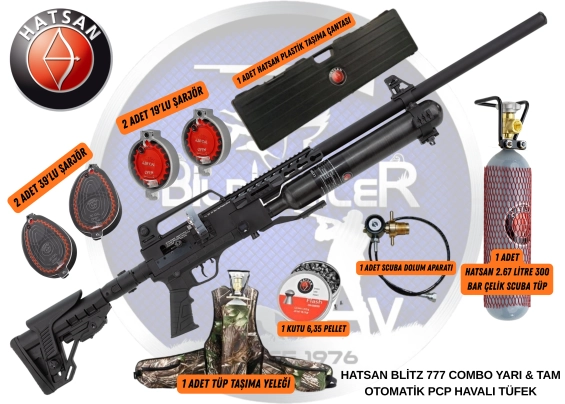 HATSAN BLİTZ 777 COMBO YARI & TAM OTOMATİK PCP HAVALI TÜFEK