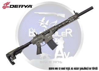 DERYA MK-12 HAKİ YEŞİL AS-103SF ŞARJÖRLÜ AV TÜFEĞİ