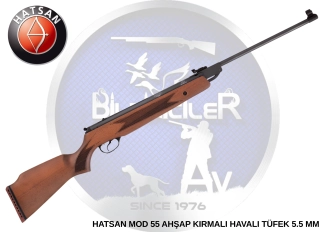 HATSAN MOD 55 AHŞAP KIRMALI HAVALI TÜFEK 5.5 MM