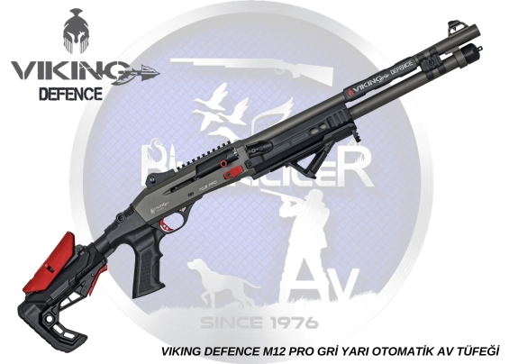 VIKING DEFENCE M12 PRO GRİ YARI OTOMATİK AV TÜFEĞİ