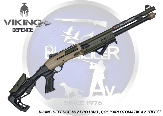 VIKING DEFENCE M12 PRO HAKİ , ÇÖL YARI OTOMATİK AV TÜFEĞİ